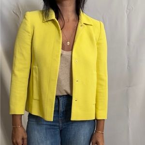 ZARA basic yellow cropped jacket